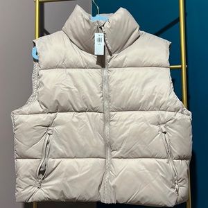 Light blush pink puffer vest